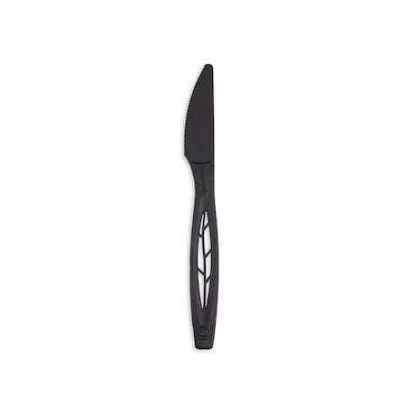 Stalk Market CPLA Compostable Heavy Weight 6.5 in. Knife, Black, 1000PK CPLA-001-B